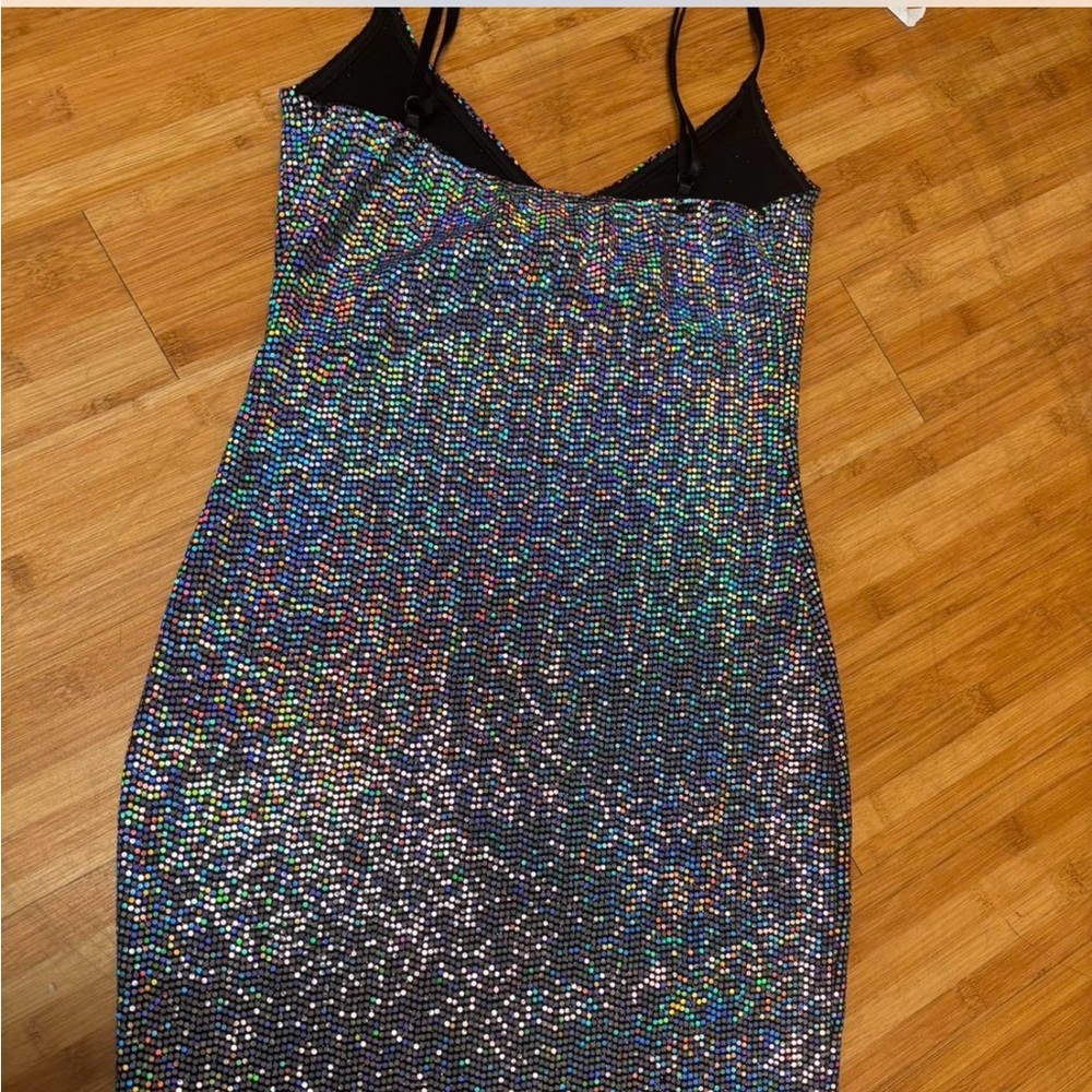 Mind Code Sparkling Sequin Mini Dress - image 2